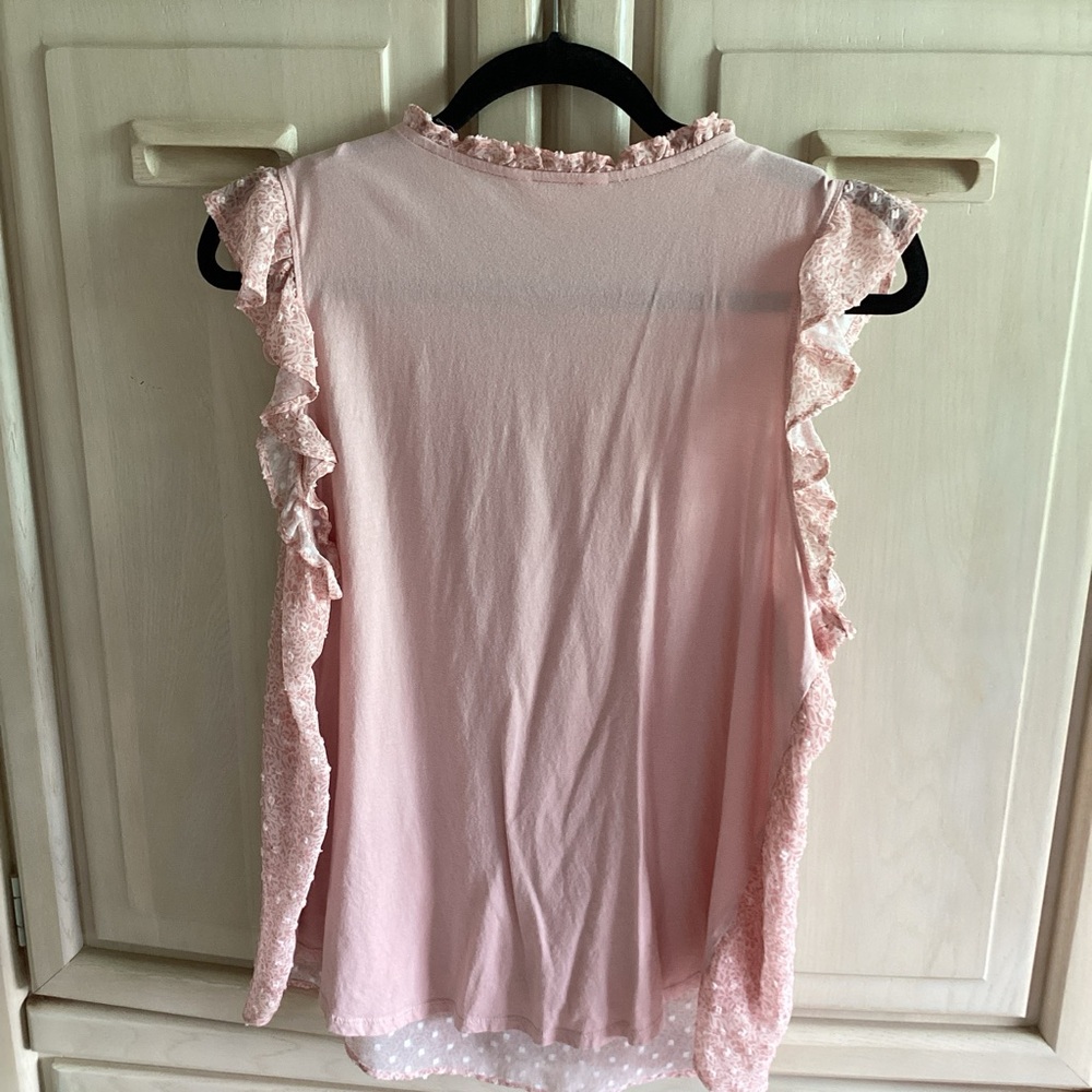 LC Lauren Conrad babydoll ruffled top - Picture 4 of 8
